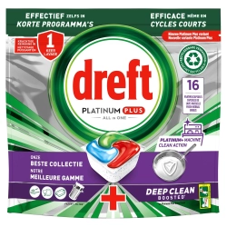 Dreft Platinum Plus Kapsułki do zmywarki 16szt
