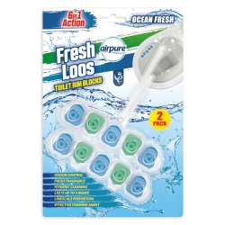 Airpure Toilet Rim Blocks 6in1 Ocean Fresh Zawieszka do WC 2x50g