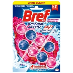Bref Power Activ WC Fleurs Roses Zawieszka/kulki do WC 2x50g