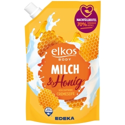 Elkos Cremeseife Milch & Honig Mydło w płynie zapas 750ml