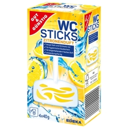 Gut&Günstig WC Sticks Zitronenduft Zawieszki do WC 4x40g