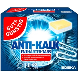 Gut&Günstig Anti-Kalk Tabs Tabletki odkamieniające do pralek 60szt