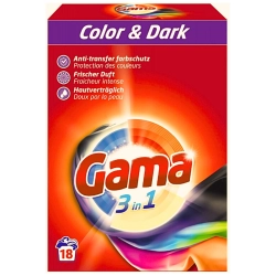 Gama Proszek 18 prań 1,08kg Color & Dark